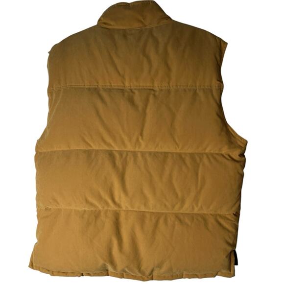 Timberland Weathergear Men's Duck Down Puffer Vest in Yellow Tan Size XL - Picture 3 of 6